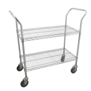 24" x 18" utility wire cart, 2 shelves