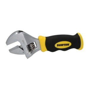 Llave ajustable cromada cortacon mango Rubber grip 6"