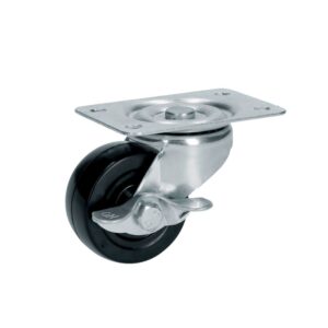 Rodaja de hule giratoria con freno 2" Surtek