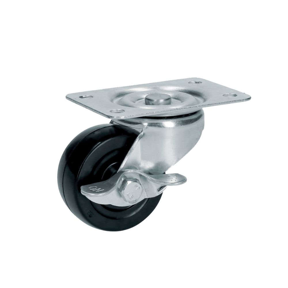 Rodaja de hule giratoria con freno 2" Surtek