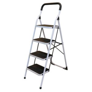 Escalera plegables tipo taburete de acero con 4 peldaños Surtek