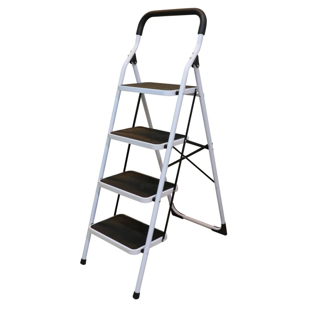 Escalera plegables tipo taburete de acero con 4 peldaños Surtek