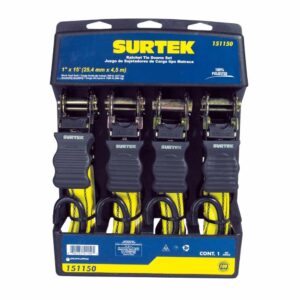 Juego de sujetadores tipo matraca, 4 piezas Surtek