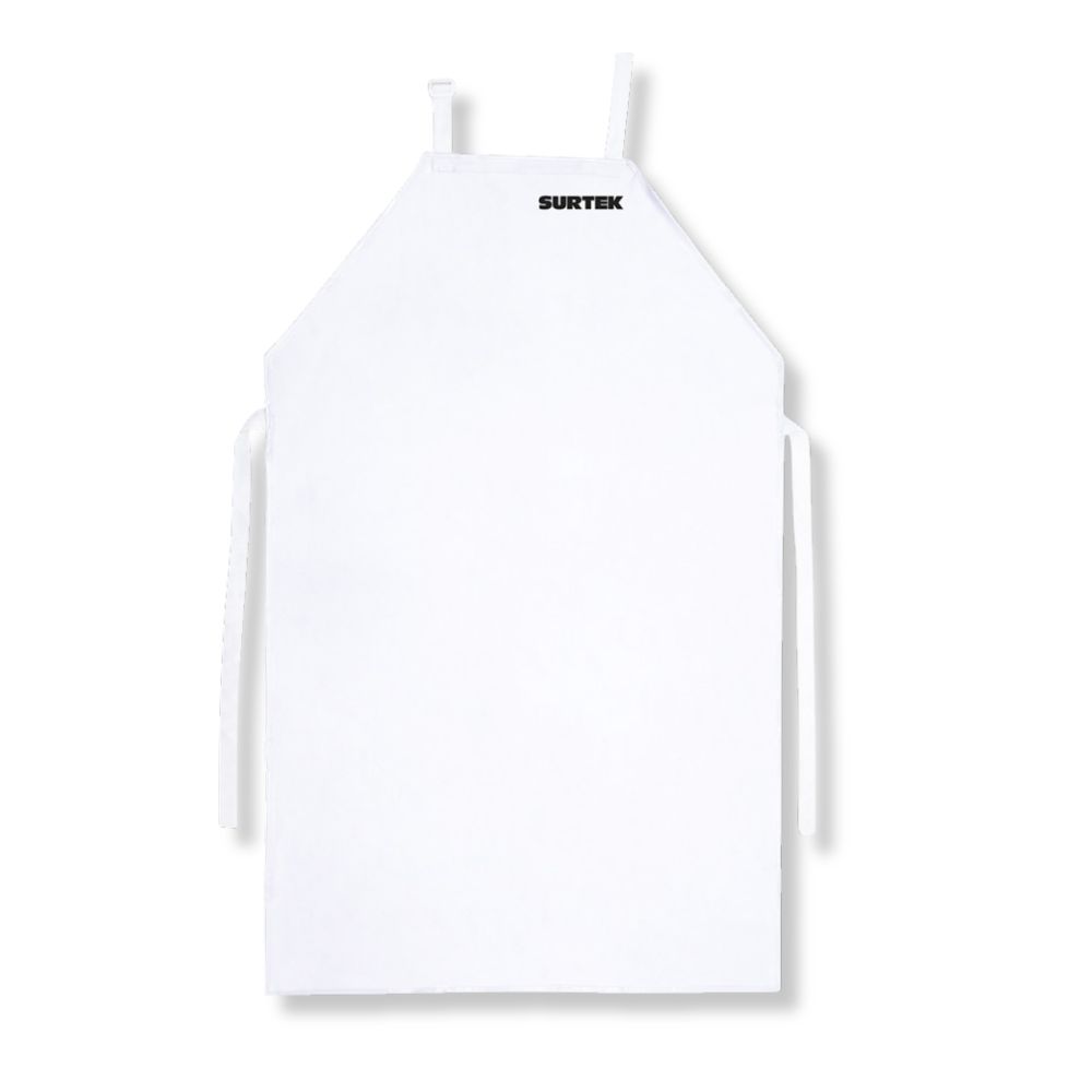 Mandil de PVC dieléctrico color blanco, 1.10 m Surtek