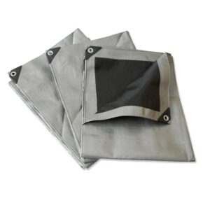 Lona de polietileno reforzada color gris, 4 x 5 m Surtek