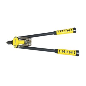 Remachadora tipo tijera de brazos largos con mango de neopreno Surtek