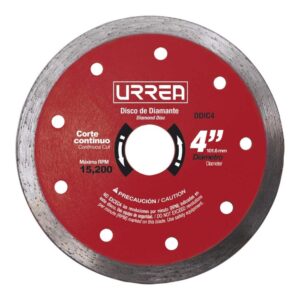Disco de diamante continuo, 4" Urrea