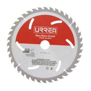 Disco para sierra circular para corte de madera 40 dientes, 7-1/4" Urrea