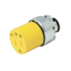 Contacto blindado metal aterrizado, color amarillo Surtek