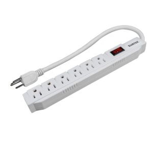 Supresor de picos 6 entradas cable 450 J, de 45 cm Surtek