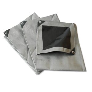 Lona de polietileno reforzada color gris, 6 x 12 m Surtek