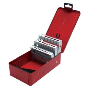 Caja metálica para brocas color rojo 5" x 4" x 3" Urrea