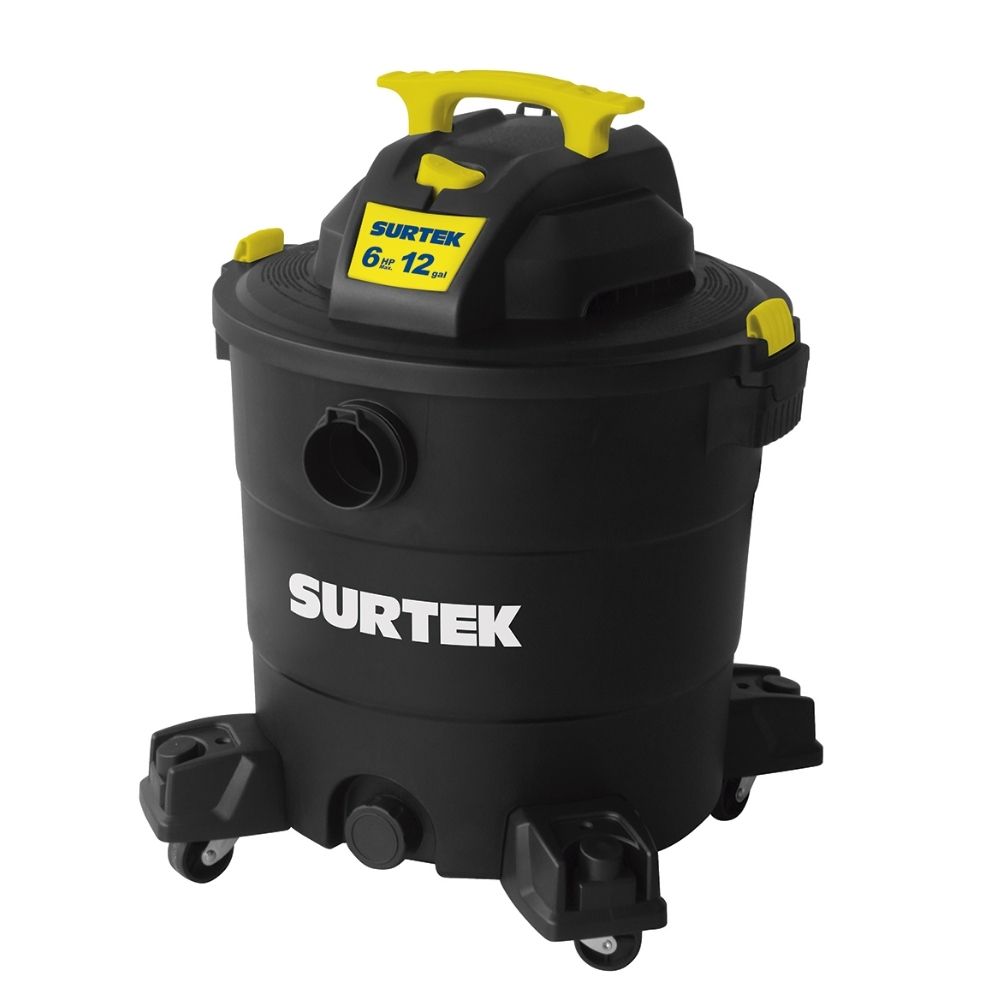 Aspiradora de plástico 12 galones, 6 HP 120 V Surtek