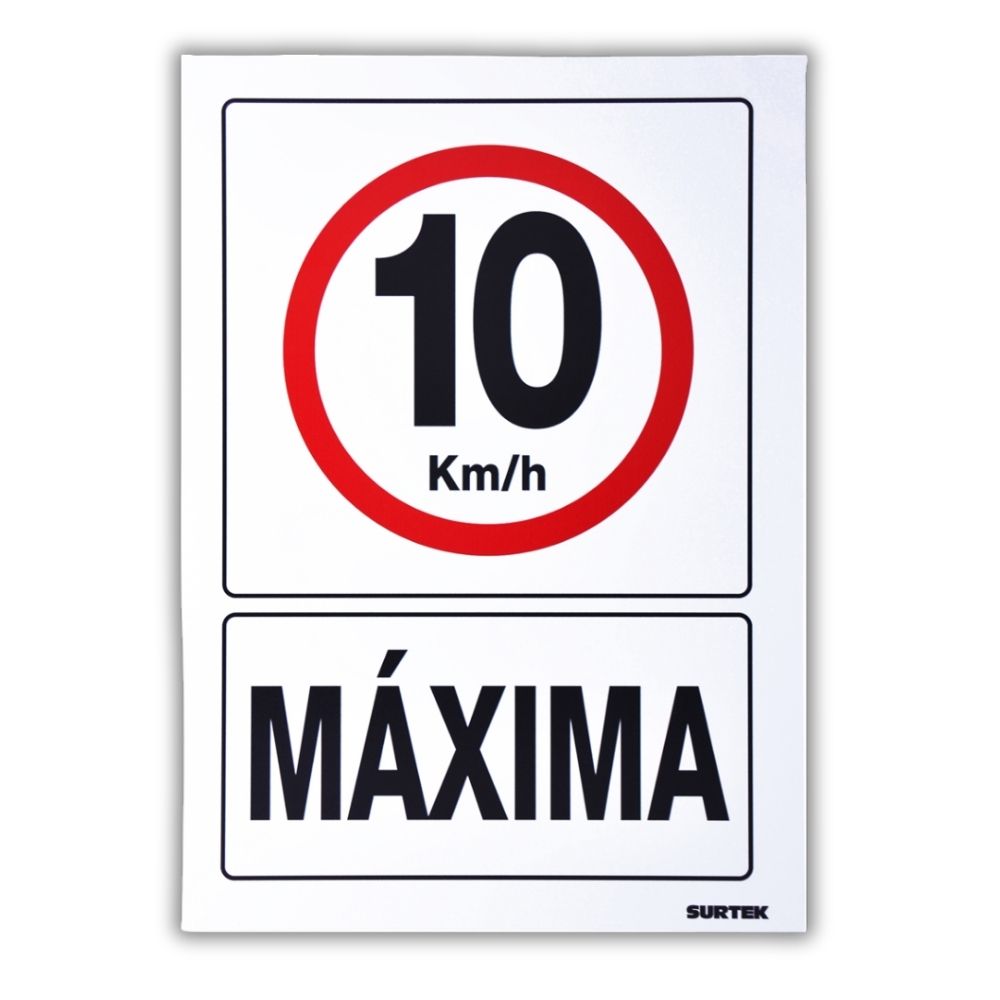 Señal "10 km/h máxima" Surtek