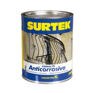 Esmalte anticorrosivo 4 Lt color negro Surtek