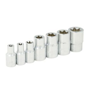 Juego de dados con punta torx hembra cuadro de 1/4" y 3/8, 7 piezas Surtek