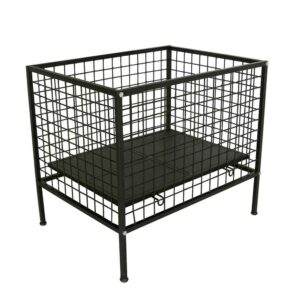 Botadero metálico negro 80 x 70 x 60 cm Surtek