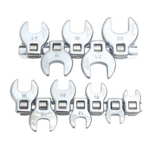 Juego de llaves pata de cuervo cuadro de 3/8", métricas, 12 piezas Urrea