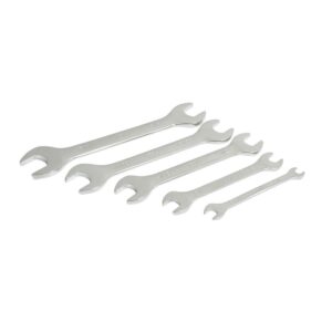 Juego de llaves españolas pulido espejo en pulgadas, 5 piezas en rack Foy