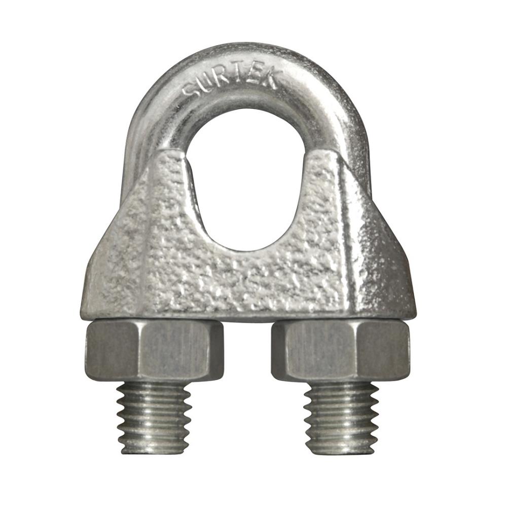 Perro de hierro maleable para cable de acero tipo alemán 1/4" Surtek