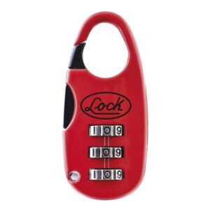 Candado de combinación programable para maleta 25 mm, color rojo Lock