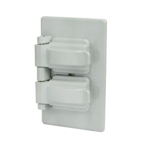 Placa doble plástica para intemperie, línea estándar, color gris Surtek