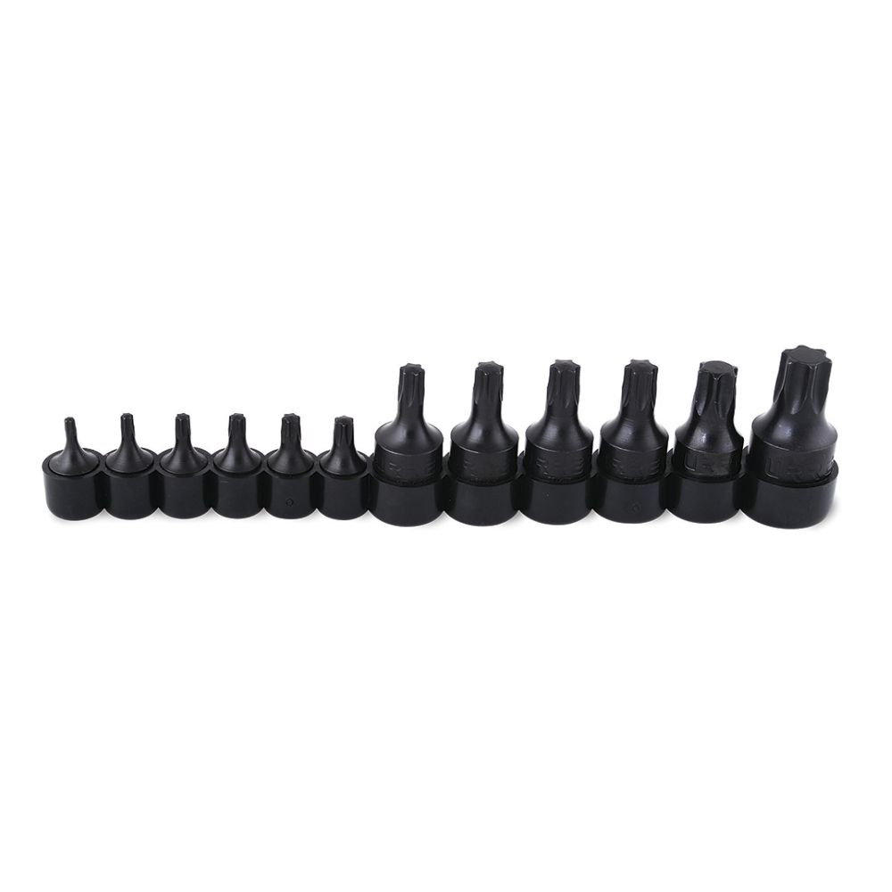 Juego de dados con punta torx cuadro de 1/4", 3/8" y 1/2", 12 piezas Urrea