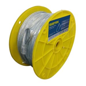 Cable de acero con guardacabo 1/2" x 457 m construcción de 7 x 19 Surtek