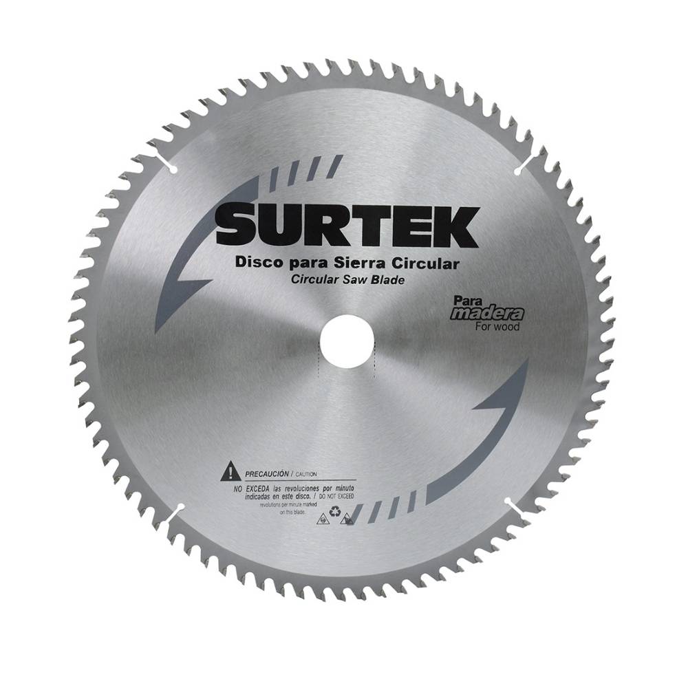 Disco para sierra circular para corte madera 60 dientes, 14" Surtek