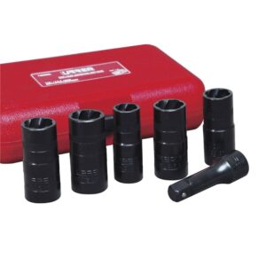 Juego de extractor tuercas barridas doble boca 1/2", 6 piezas Urrea