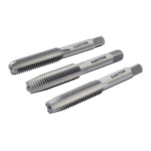 Juego de machuelos de acero al carbón M6 x 1, 3 piezas Surtek