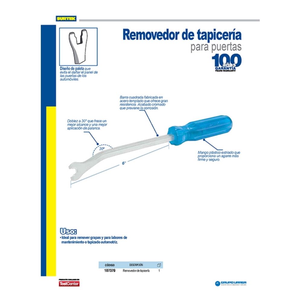 Removedor de grapas de tapiceria 6" Surtek - Imagen 2