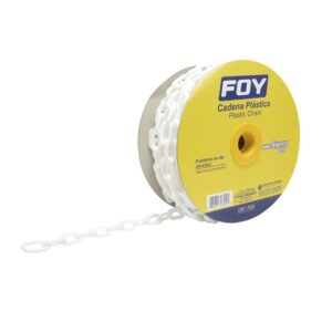 Cadena plástica calibre 6 mm de 25 m, color blanco Foy