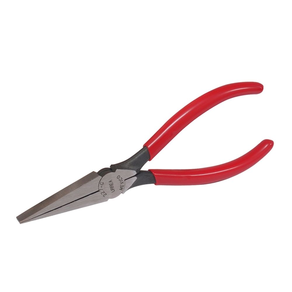 Pinza para electricista con mango rubber grip de 6-5/8" punta plana Urrea