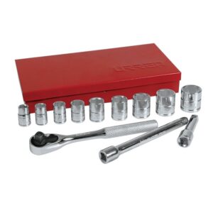 Juego de dados y accesorios cuadro de 3/8" en pulgadas, 13 piezas Urrea