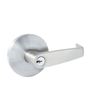 Manija cilíndrica plana función recámara, acero inoxidable, llave estándar, blíster Lock