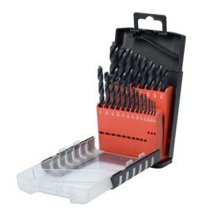 Juego de brocas negras de acero de alta velocidad zanco recto, 21 piezas Urrea