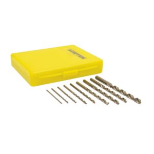 Juego de brocas con cobalto de acero de alta velocidad zanco recto, 10 piezas Surtek