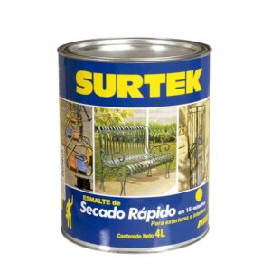 Esmalte de secado rápido 4 Lt color negro Surtek