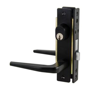 Cerradura clásica para puerta de aluminio función sencilla, negro, llave estándar Lock