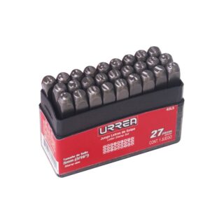 Juego de letras de la "A" a la "Z" de golpe 5 mm, 27 piezas Urrea