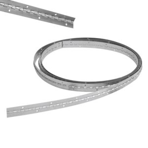 Bisagra piano barrenadas 1-1/2" x 1 m, natural, en caja Lock