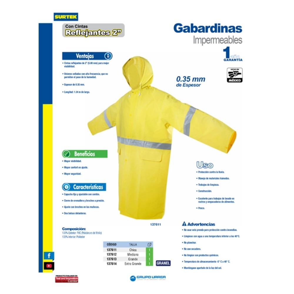 Gabardina impermeable con cintas reflejantes EG Surtek - Imagen 2