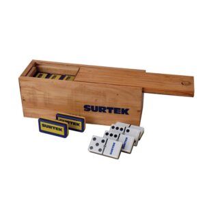 Dominó de acrílico con caja de madera, 28 piezas Surtek
