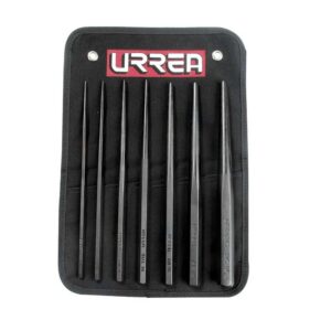 Juego de punzones guía botador largos, 7 piezas Urrea