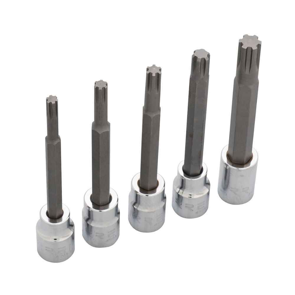 Juego de dados con punta ribe cuadro de 3/8", 5 piezas Urrea