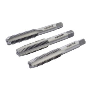 Juego de machuelos de acero al carbón M8 x 1.25, 3 piezas Surtek