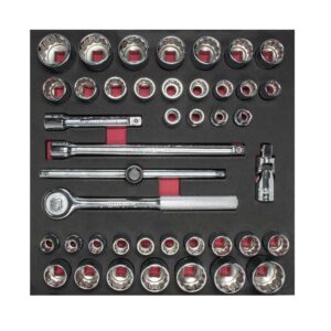 Juego de dados cortos y accesorios cuadro de 1/2" combinados 42 piezas, CH203-C Urrea