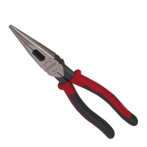 Pinza para electricista con mango bimaterial de 8-7/16" punta larga corte lateral sin reso Urrea