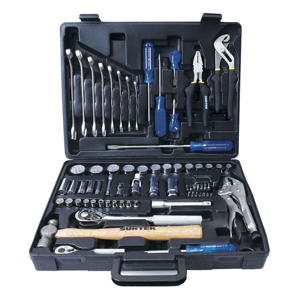 Juego combinado de herramienta 70 piezas, estuche plástico Surtek